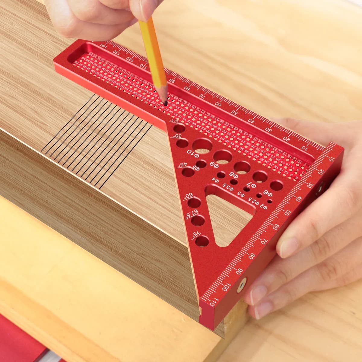 Règle de mesure multi-angle 3D extensible avec cheville