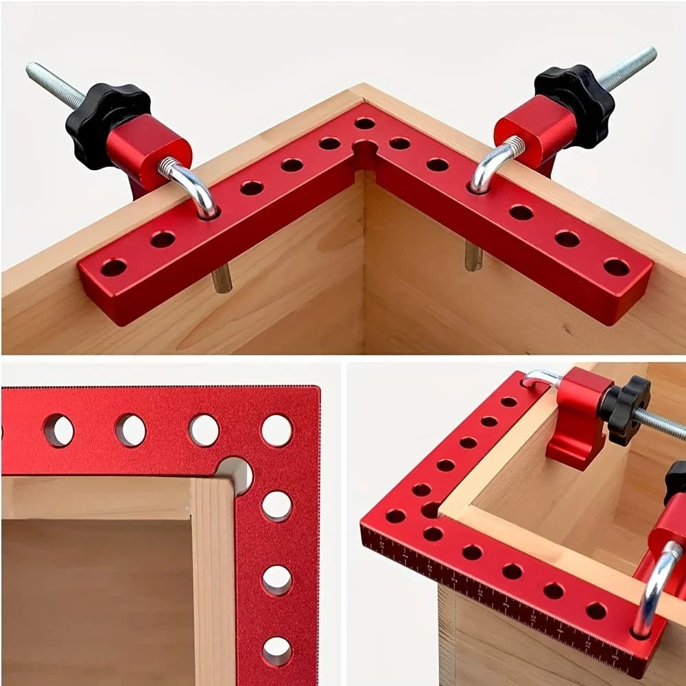 Pince de serrage en L à angle droit pour le bois, 120/140mm