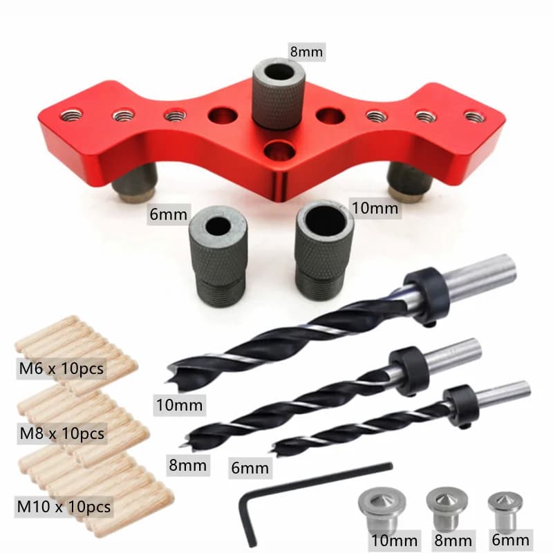 Gabarit auto-centreur pour perçage vertical à poche 6/8/10 mm