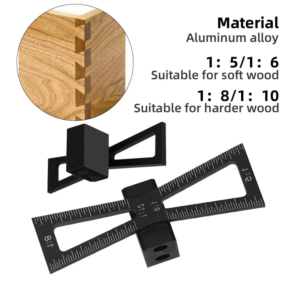 Gabarit de marquage queue d'aronde en aluminium multi-pentes