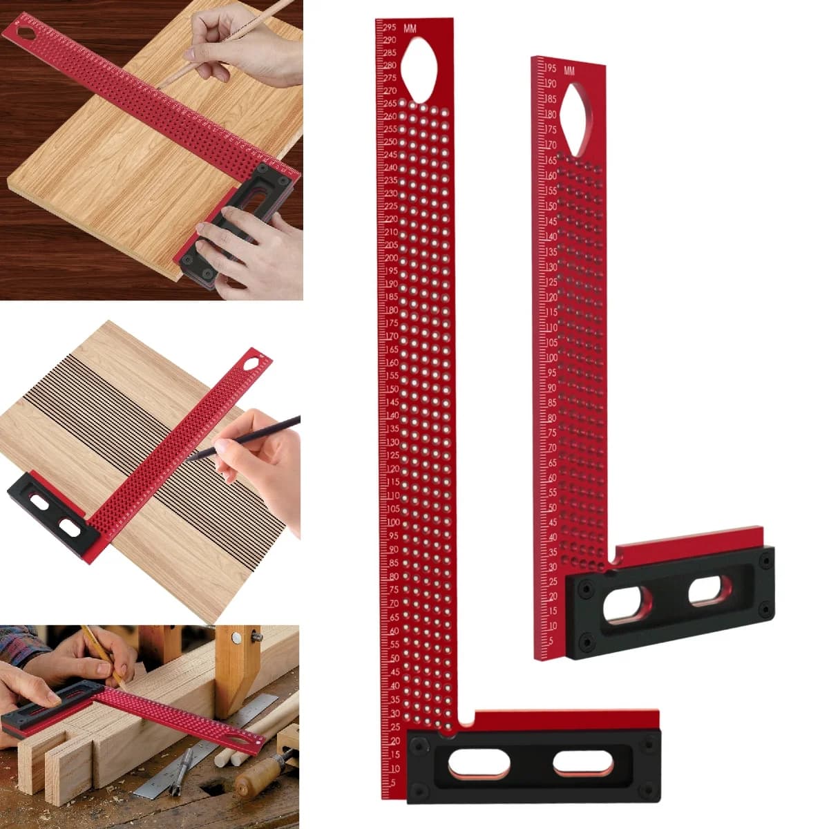 Équerre de traçage et coupe d'onglet en aluminium de précision