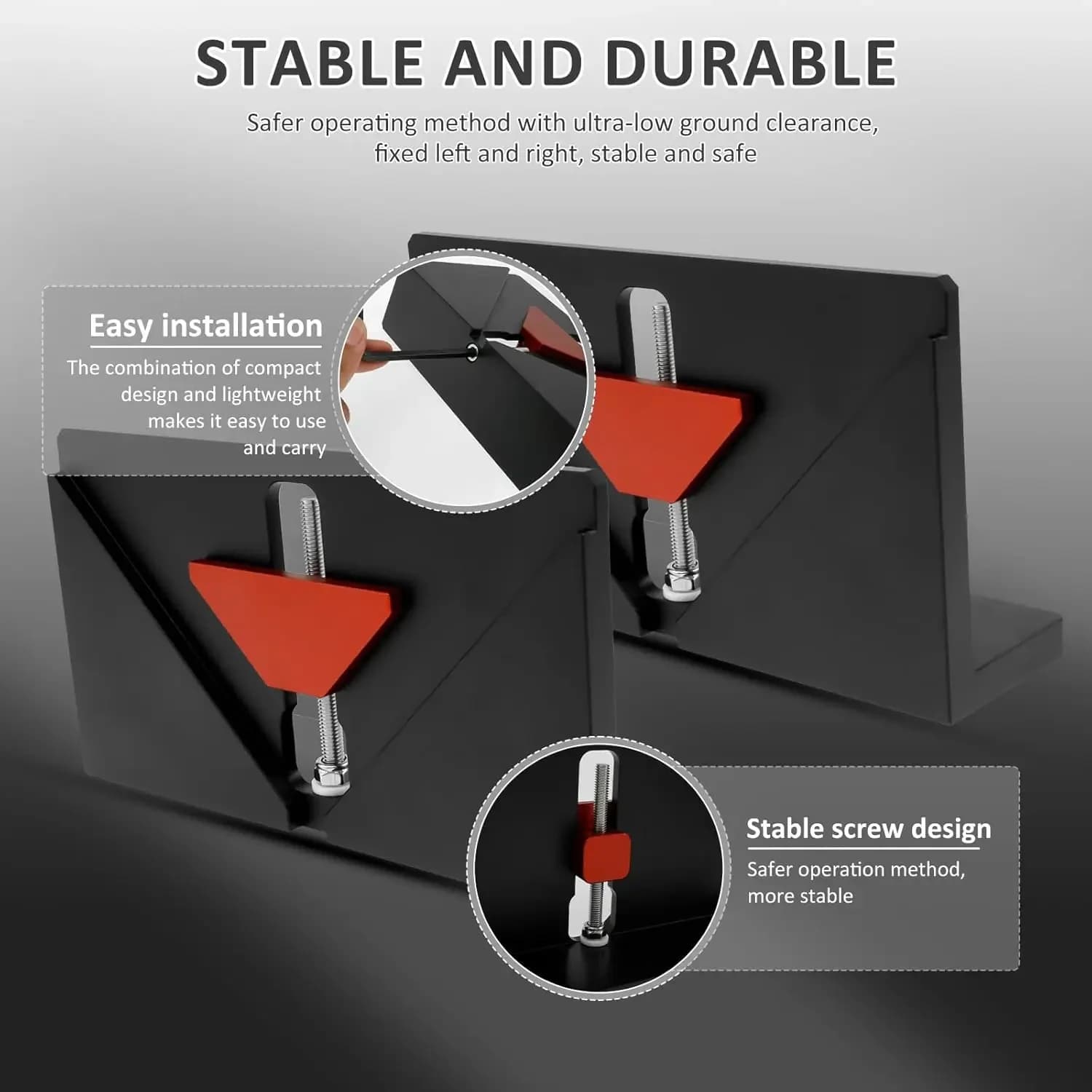 Lot de 2 gabarits à onglet droit en aluminium pour menuiserie