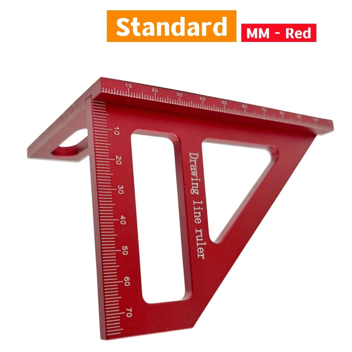 Règle d'angle en aluminium pour menuisier (45°/90°)