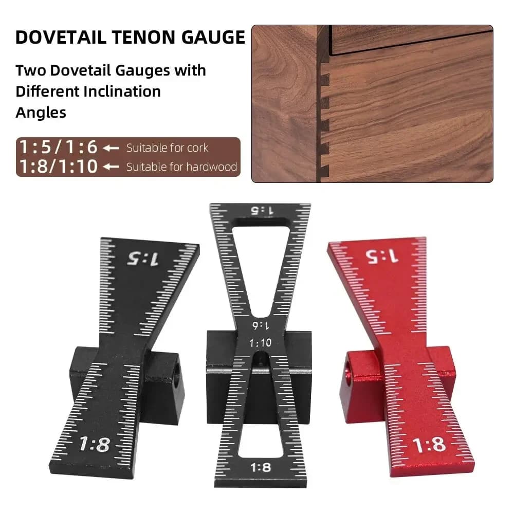 Jeu de guides de marquage pour queues d'aronde en aluminium