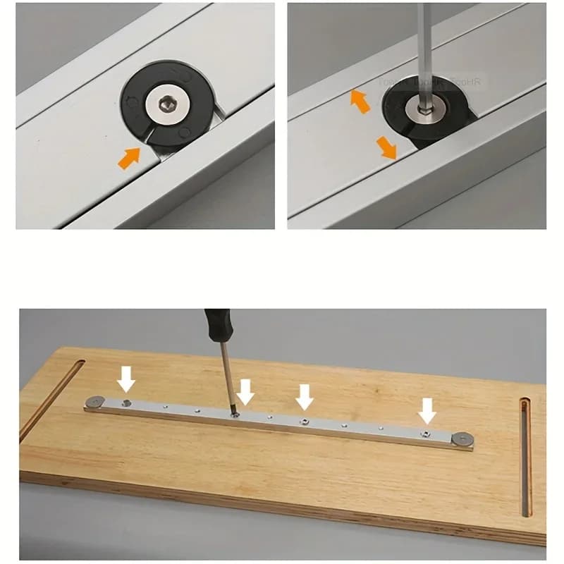 Règle à onglet robuste avec rail en T en aluminium
