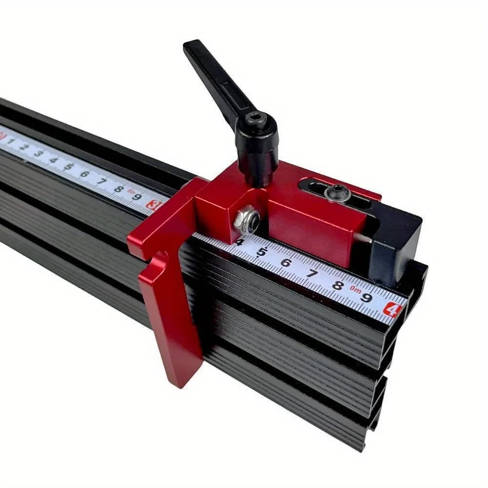 Butée de rail à onglet en aluminium avec guide multi-fentes