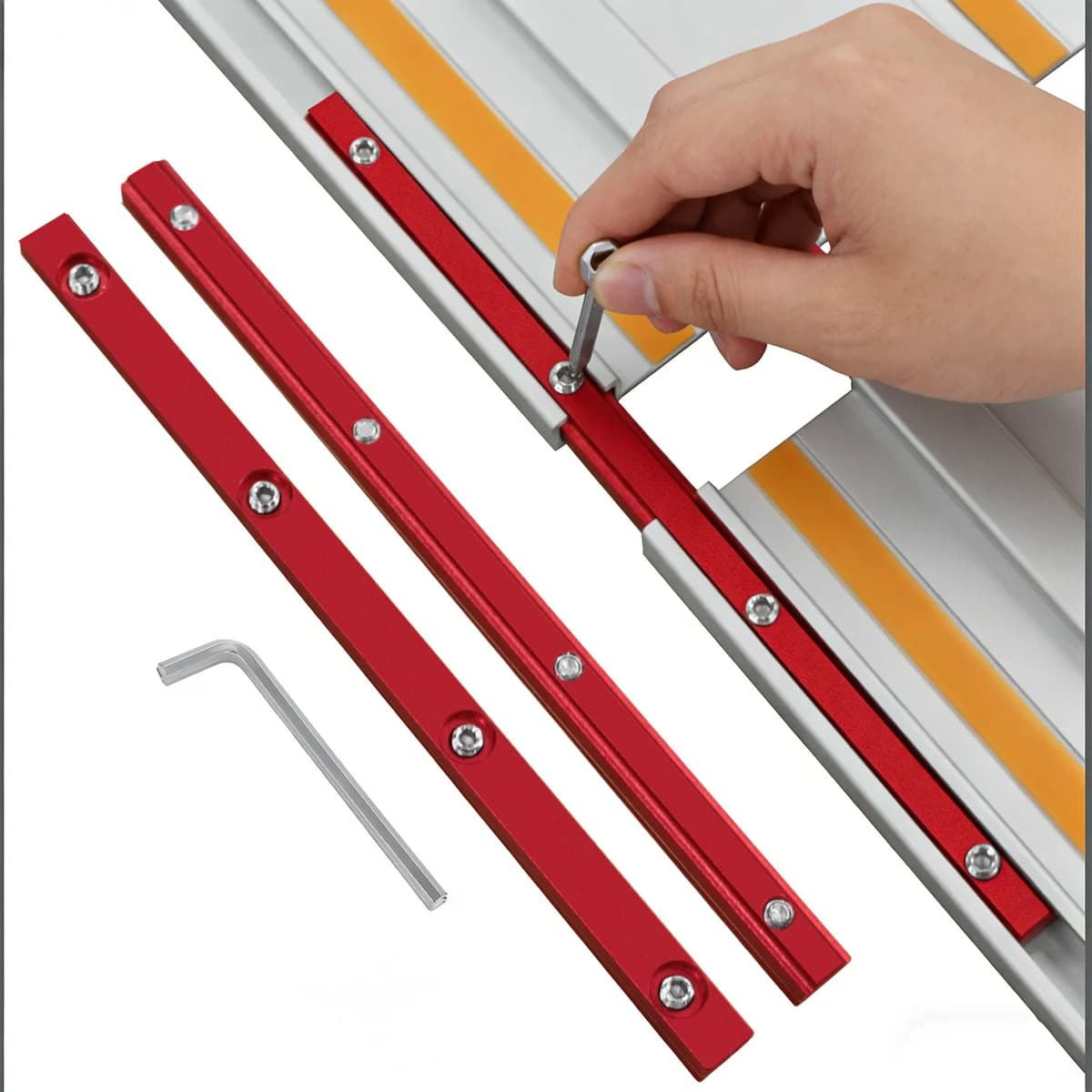 Kit de connecteurs universels pour rails de menuiserie