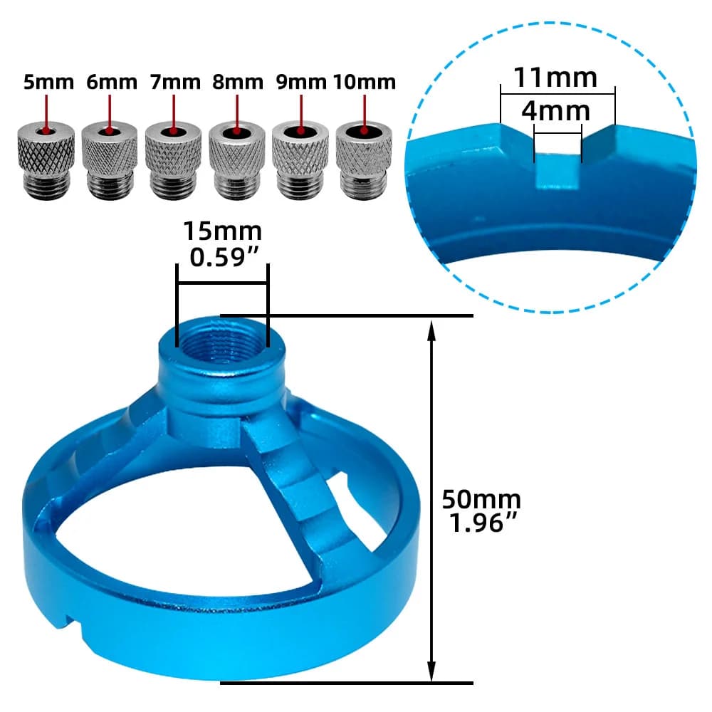 Gabarit de centrage pour tourillons et guide de perçage vertical