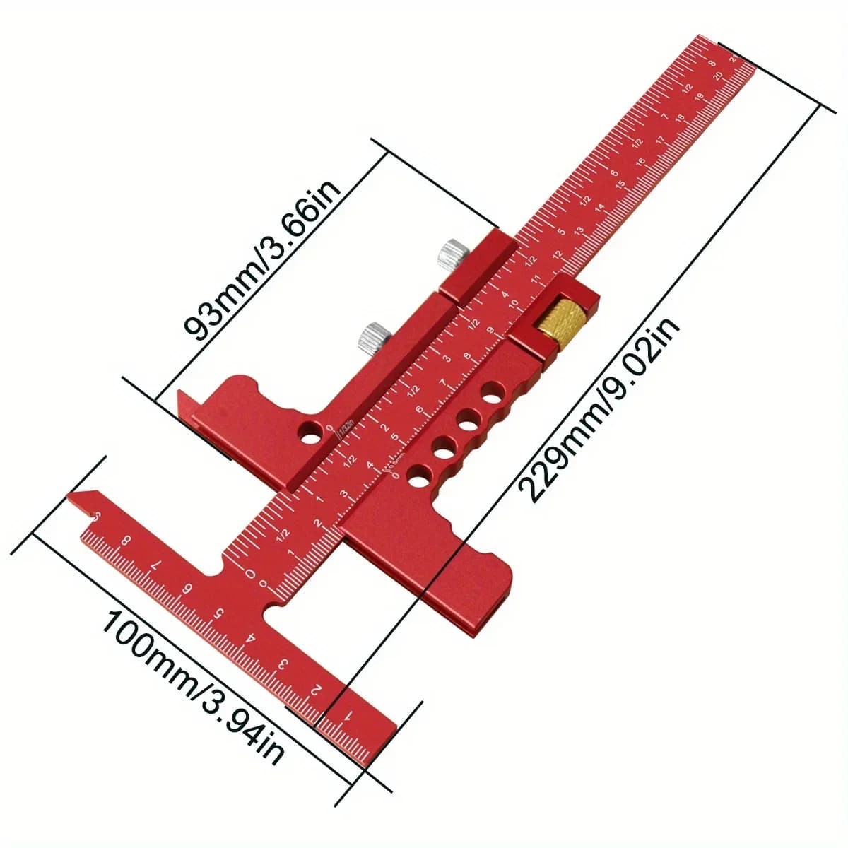 Règle de marquage T-square en aluminium réglable