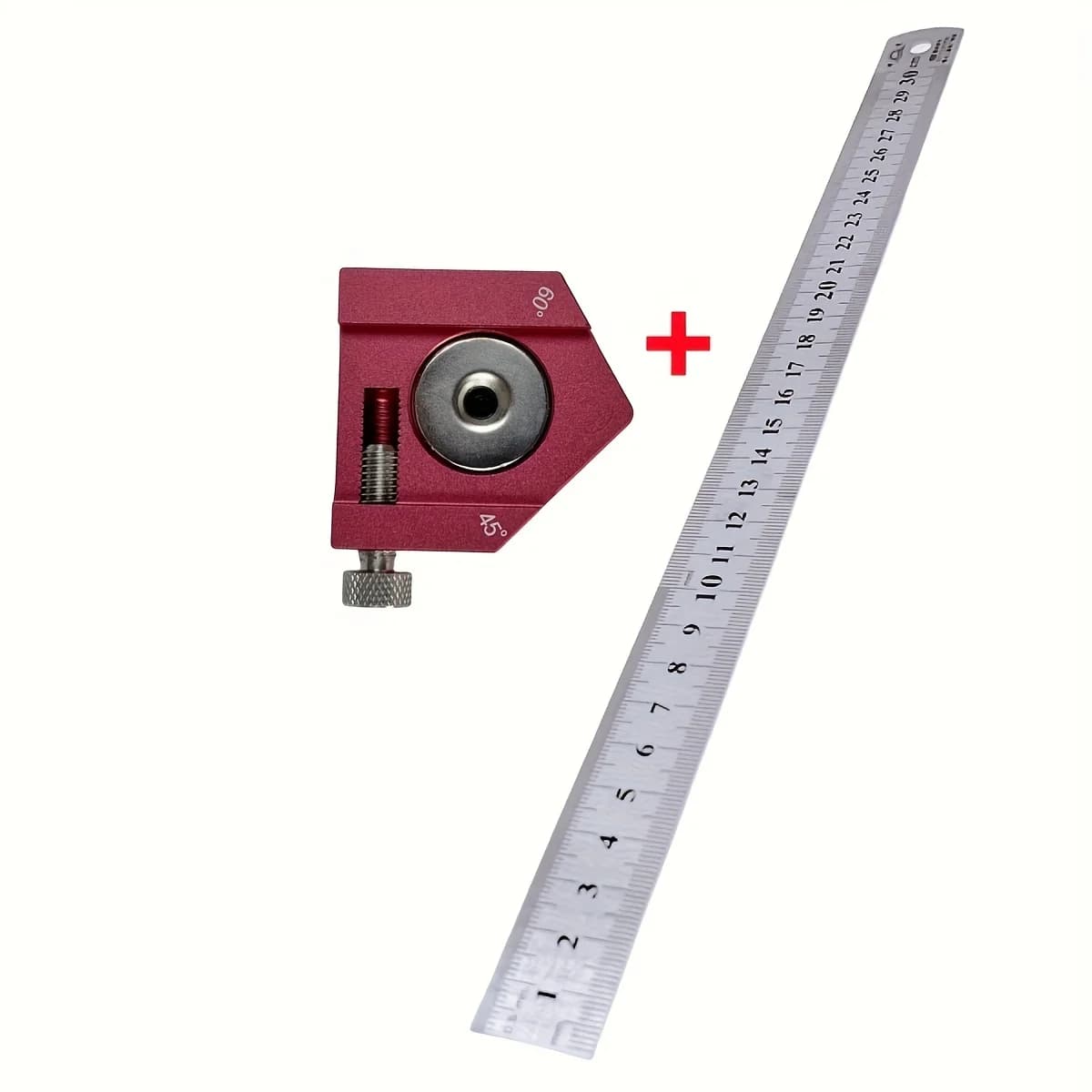 Équerre de menuisier combinée 0-300 mm avec graduations gravées