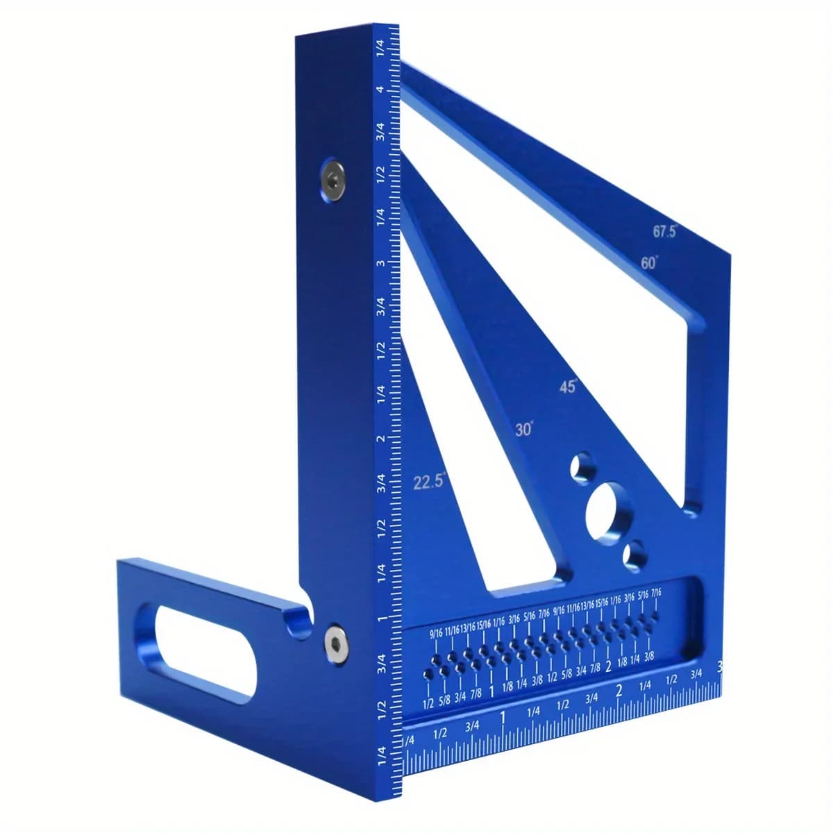Équerre rapporteur multi-angles en aluminium 22,5-90 degrés