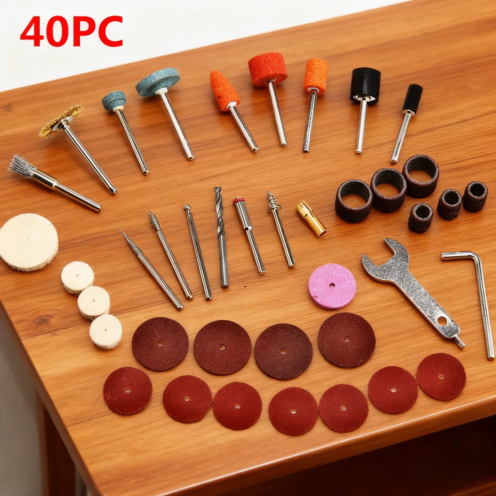 Kit d'accessoires pour outil rotatif et meuleuse (40 pièces)