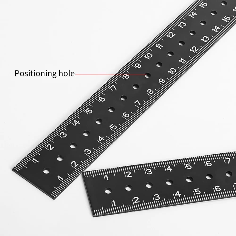Règle de mesure métrique avec butée coulissante 45/90 degrés