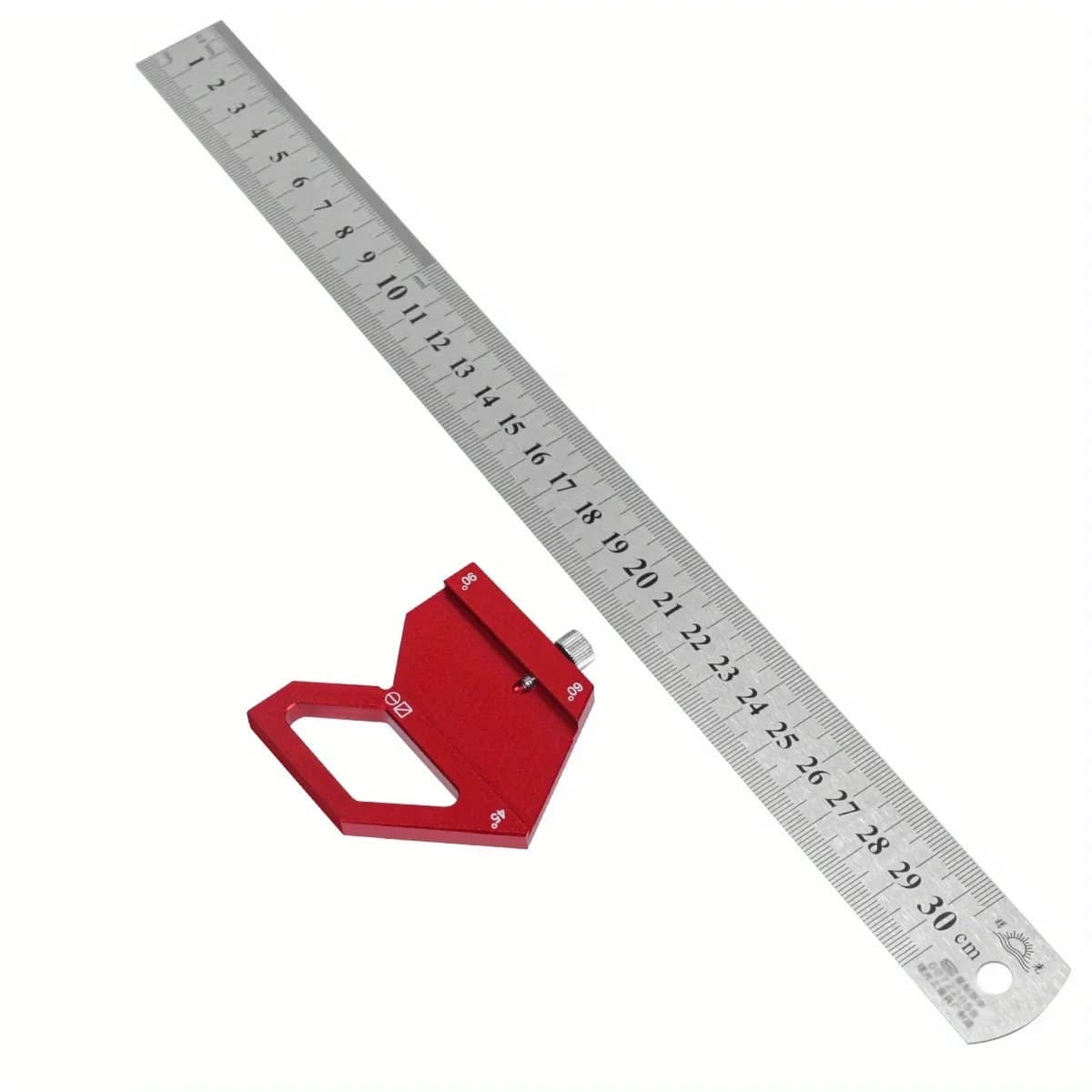 Règle de traçage en acier à angles 45/60/90 degrés