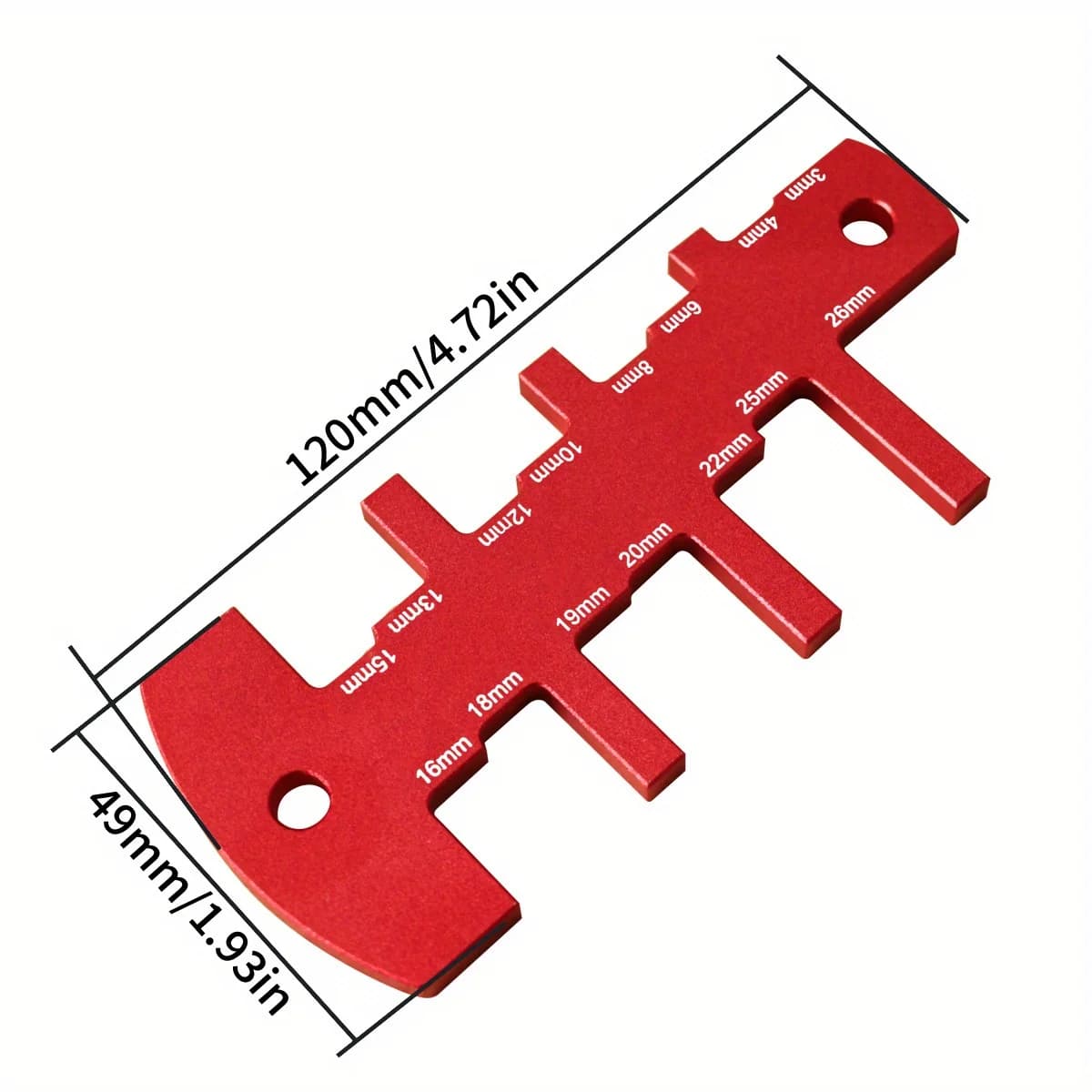 Jauge de profondeur pour scie sur table et défonceuse en aluminium