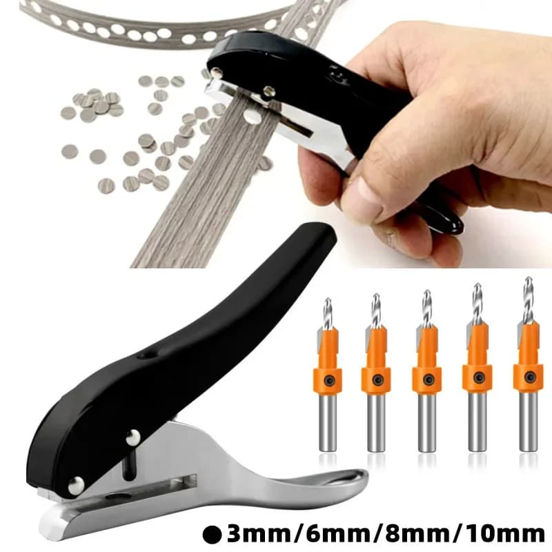 Pince perforatrice manuelle pour chants, 3/6/8/10mm