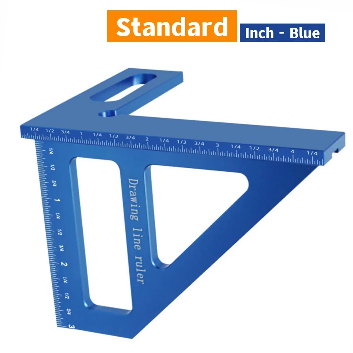 Règle d'angle en aluminium pour menuisier (45°/90°)