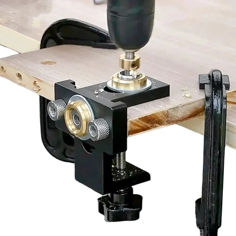 Gabarit de chevillage et guide-perceuse réglable 3-en-1